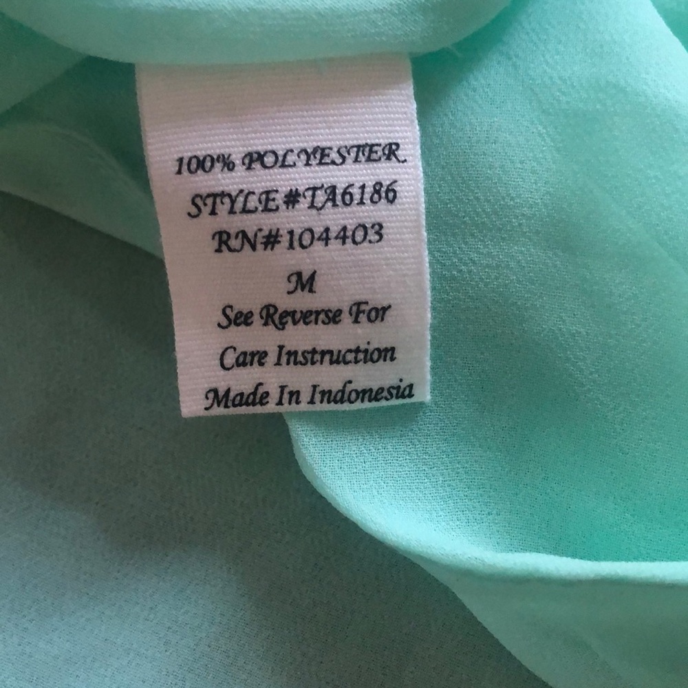 SeaFoam Green Flowy Racerback Top - Picture 6 of 7